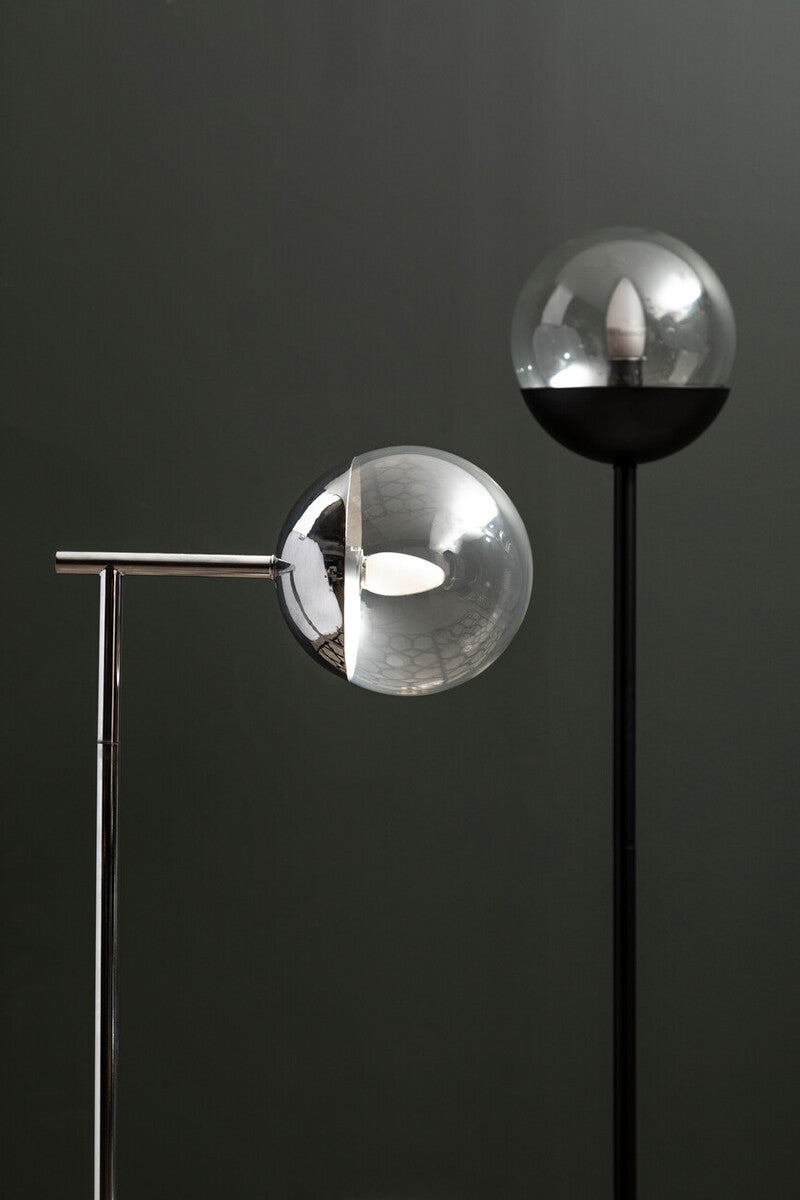 Black Finish Metal Floor Lamp