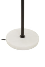 Two Light Black Metal and Marble Table Lamp