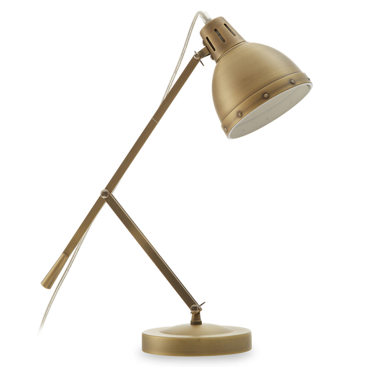 Adjustable Desk Lamp in Brass Finish
