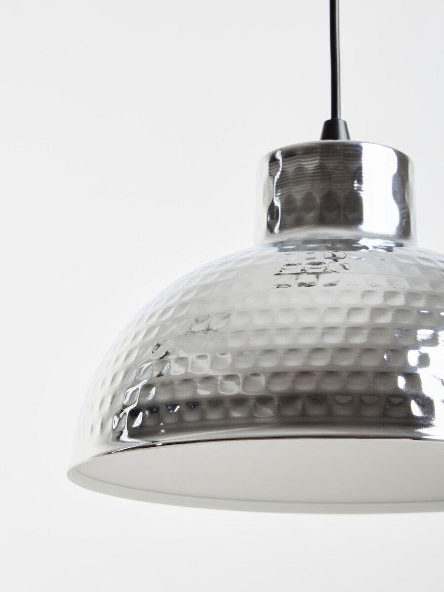 Chrome Finish Iron Pendant Light