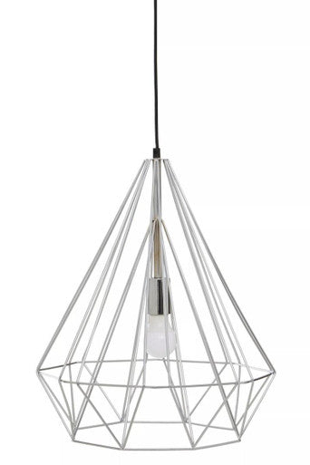 Chrome Conical Pendant Light