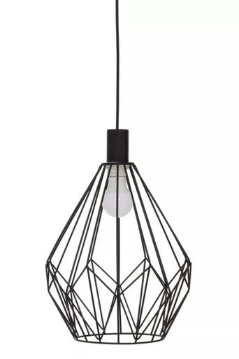 Black Finish Frame Pendant Light