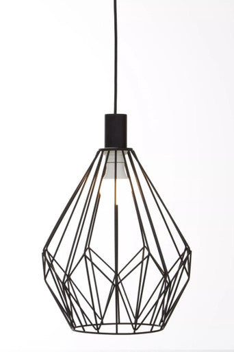 Black Finish Frame Pendant Light