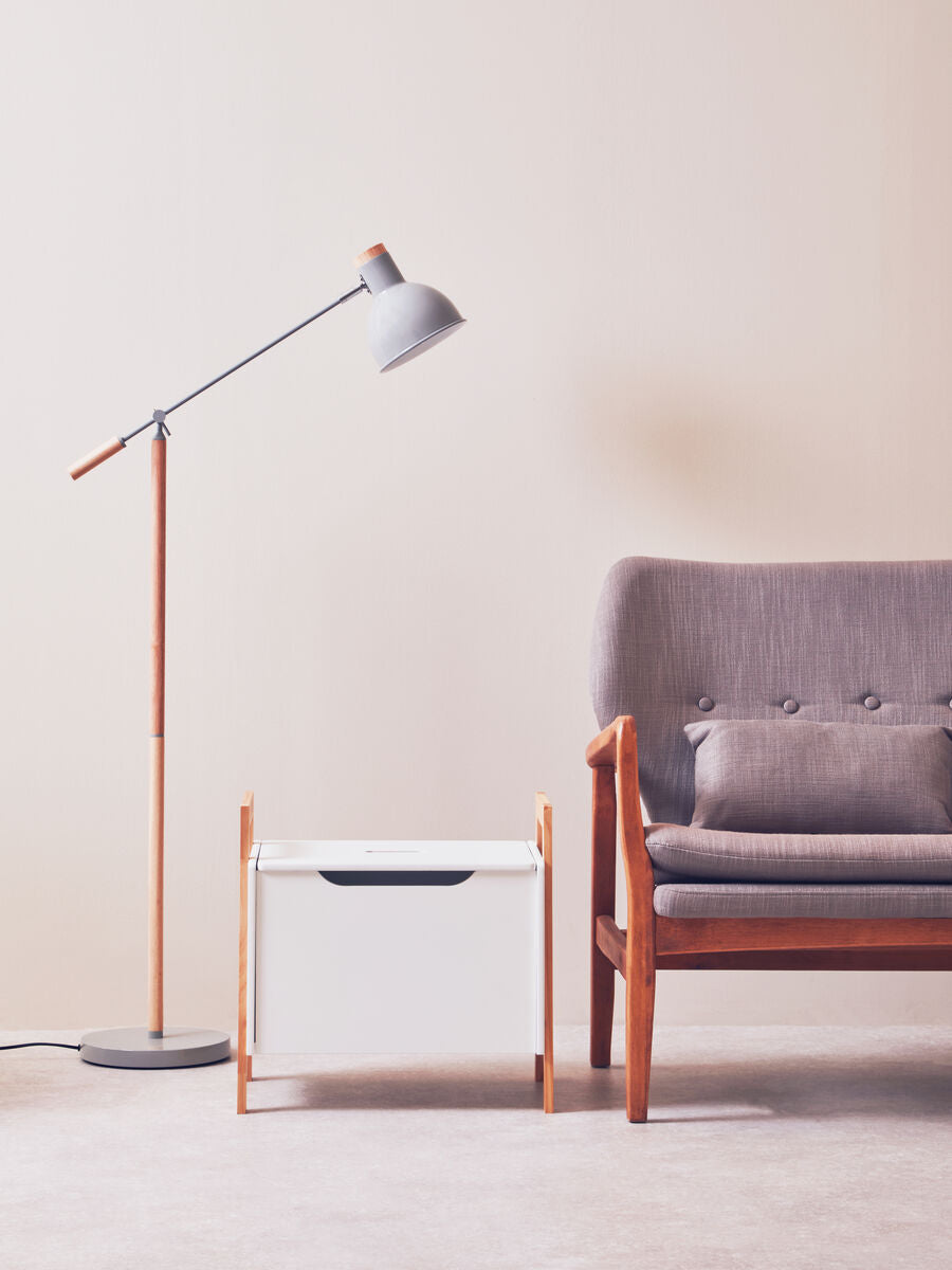 Matte Grey Floor Lamp