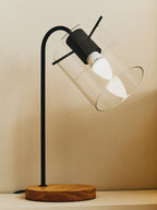 Matte Black Curved Table Lamp