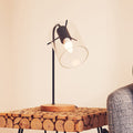 Matte Black Curved Table Lamp