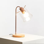 Shiny Copper Curved Table Lamp