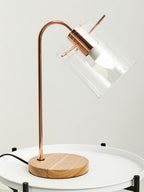 Shiny Copper Curved Table Lamp
