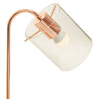 Shiny Copper Curved Table Lamp