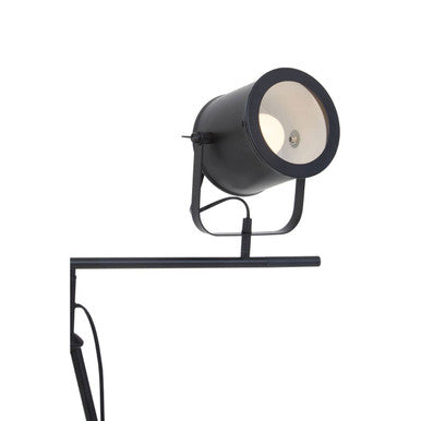 Two Spotlight Matte Black Tripod Floor Lamp