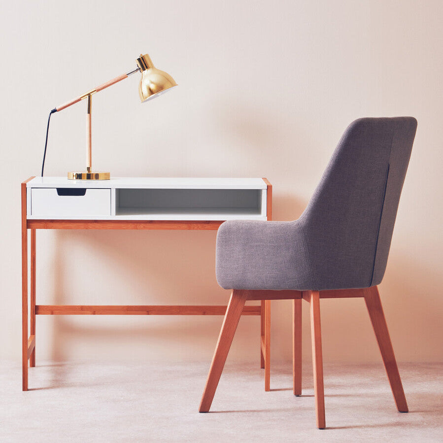 Adjustable Desk Lamp in Shiny Brass Finish
