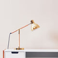 Adjustable Desk Lamp in Shiny Brass Finish