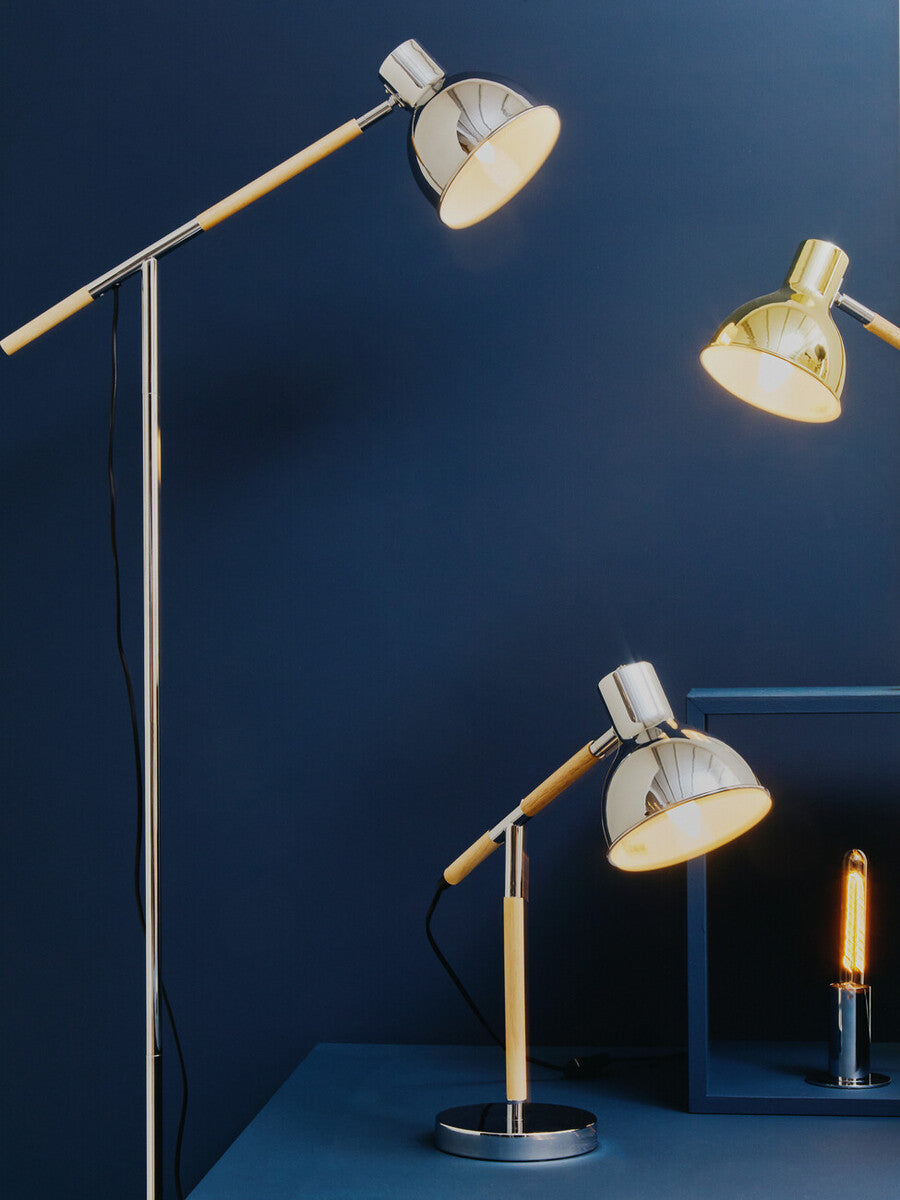 Adjustable Desk Lamp in Chrome Finish