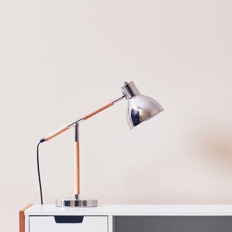 Adjustable Desk Lamp in Chrome Finish