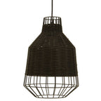 Black Rattan Pendant Light