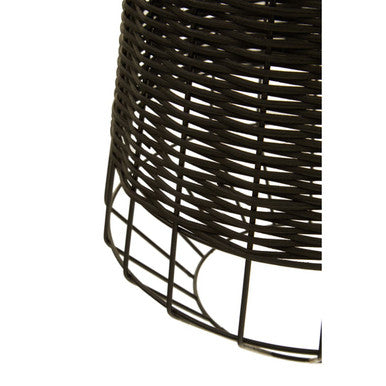 Black Rattan Pendant Light