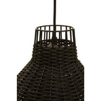 Black Rattan Pendant Light