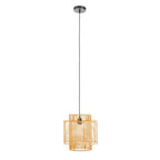 Natural Rattan Overlapping Pendant Lamp