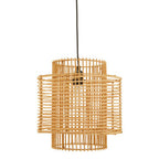 Natural Rattan Overlapping Pendant Lamp