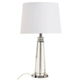 Clear Crystal Table Lamp with Chrome Base