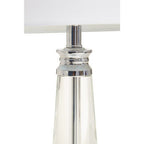 Clear Crystal Table Lamp with Chrome Base