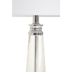 Clear Crystal Table Lamp with Chrome Base
