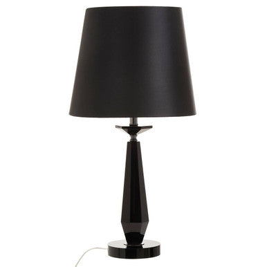 Black Crystal Glass Table Lamp