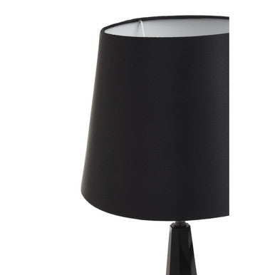 Black Crystal Glass Table Lamp