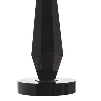 Black Crystal Glass Table Lamp