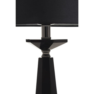Black Crystal Glass Table Lamp