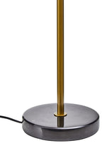 Two Light Gold and Black Marble Table Lamp