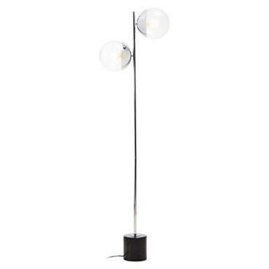 Silver Finish Metal Floor Lamp