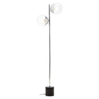 Silver Finish Metal Floor Lamp