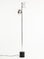 Silver Finish Metal Floor Lamp