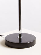 Two Light Silver and Black Marble Table Lamp