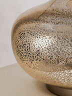 Silver Glass with Black Shade Table Lamp