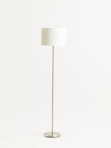 Cream Waffle Effect Shade Floor Lamp