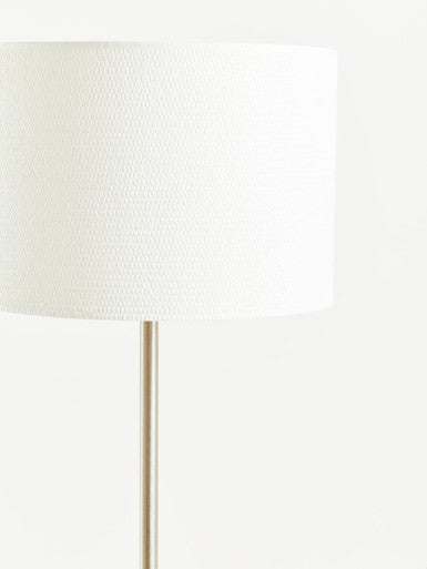Cream Waffle Effect Shade Floor Lamp