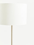 Cream Waffle Effect Shade Floor Lamp