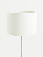 Cream Waffle Effect Shade Floor Lamp