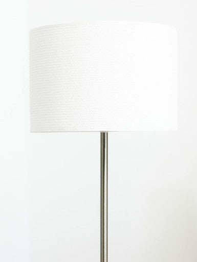 Cream Waffle Effect Shade Floor Lamp