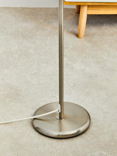 Cream Waffle Effect Shade Floor Lamp