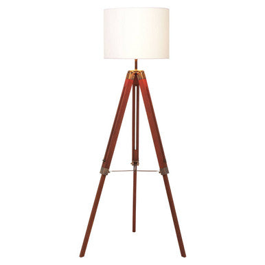Tripod Floor Lamp with Brown Base