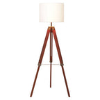 Tripod Floor Lamp with Brown Base