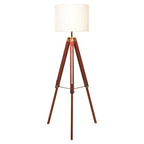 Tripod Floor Lamp with Brown Base
