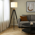 Tripod Floor Lamp with Black Base