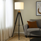 Tripod Floor Lamp with Black Base