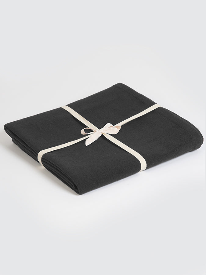 Yoga Studio GOTS Organic Cotton Yoga Blanket Graphite Grey