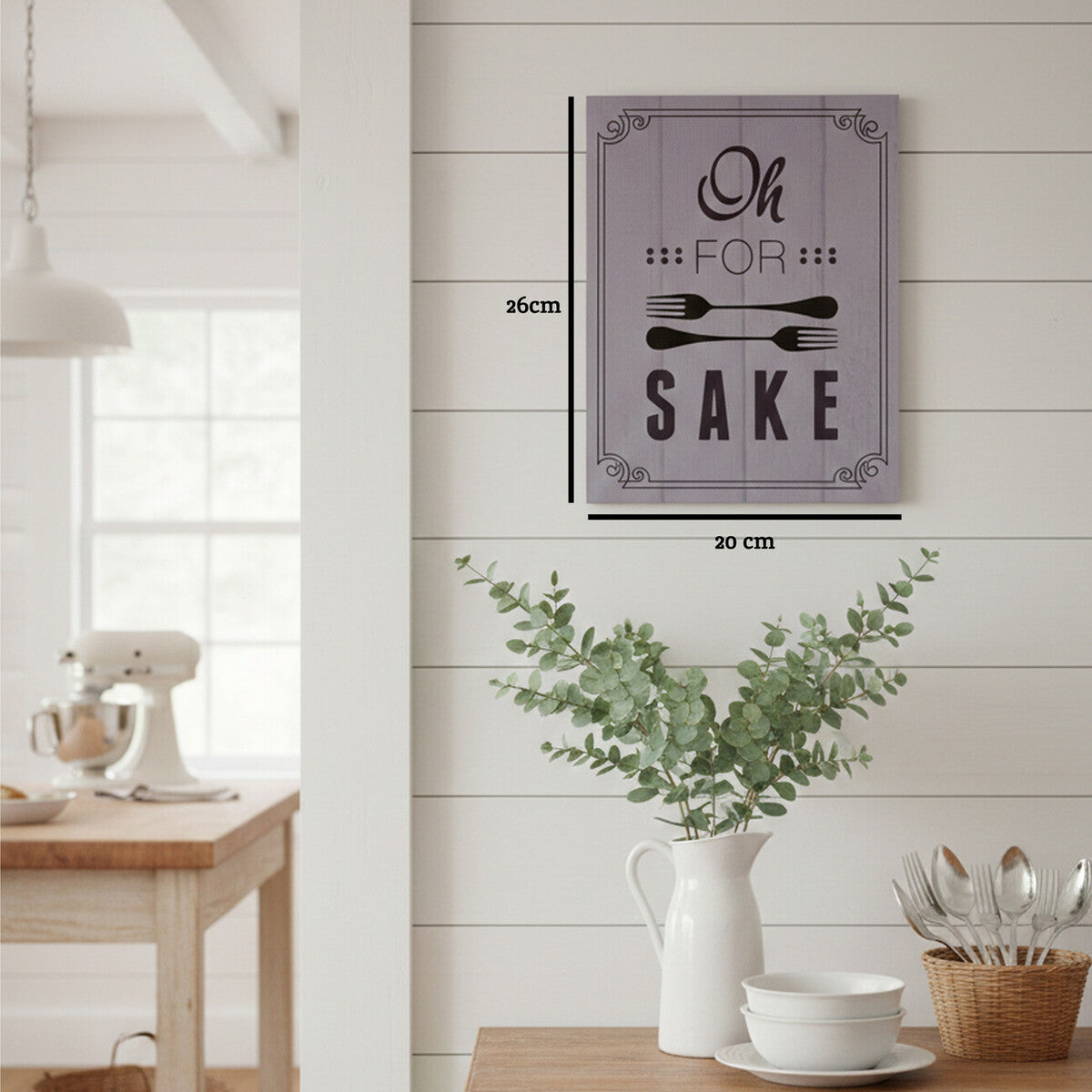 Oh for Fork Sake Wall Plaque