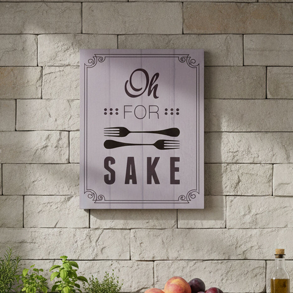 Oh for Fork Sake Wall Plaque